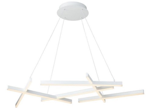 Casa Padrino Designer LED H�ngeleuchte Wei� 101 x 66 x H. 5,5 cm - Luxus Kollektion
