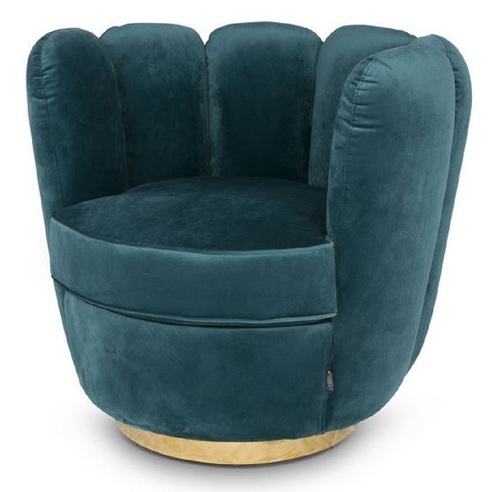 Casa Padrino Designer Samt Sessel Gr�n 85 x 77 x H. 75 cm - Designer Wohnzimmer M�bel - Luxus Kollektion