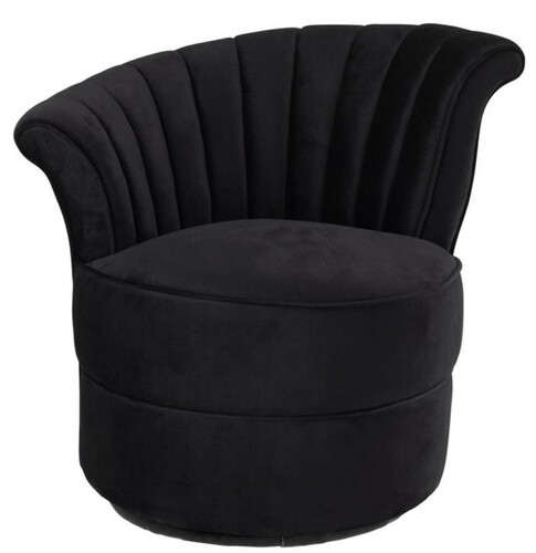 Casa Padrino Designer Sessel Schwarz 56 x 66 x H. 72 cm - Luxus Drehsessel