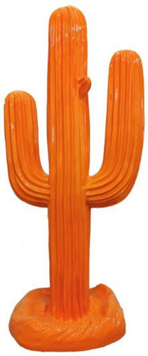 Casa Padrino Designer Skulptur Kaktus Orange 84 x H. 185 cm - Wetterbest�ndige Gartendeko