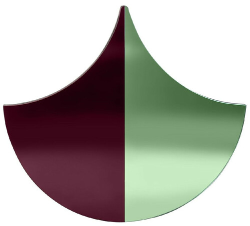 Casa Padrino Designer Wandspiegel Lila / Gr�n 70 x 3 x H. 62 cm - Garderobenspiegel - Wohnzimmer Spiegel - Luxus Qualit�t - Designer M�bel