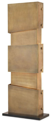 Casa Padrino Designer Tischleuchte Vintage Messingfarben 28 x 14 x H. 74 cm - Moderne Tischlampe - Luxus Qualit�t