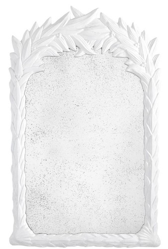 Casa Padrino Luxus Spiegel Wei� / Antikes Spiegelglas 82 x 5 x H. 130 cm - Wandspiegel im Kolonialstil - Luxus Kollektion