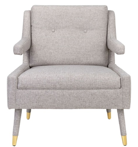 Casa Padrino Luxus Sessel Grau / Gold 76 x 88 x H. 89 cm - Wohnzimmer Sessel im Neoklassichen Stil - Designer Wohnzimmerm�bel