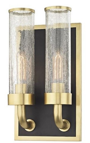 Casa Padrino Luxus Doppel Wandleuchte Antik Messing / Schwarz 22,9 x 12,7 x H. 42,6 cm - Luxus Qualit�t