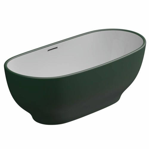Casa Padrino Freistehende Luxus Acryl Badewanne Dunkelgr�n / Wei� 170 cm - Made in Italy
