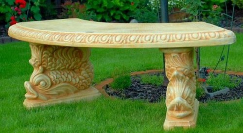 Casa Padrino Gartenbank / Parkbank Beige 138 x 45 x H. 49 cm - Gebogene Garten Sitzbank im Orientalischen Stil - Gartenm�bel