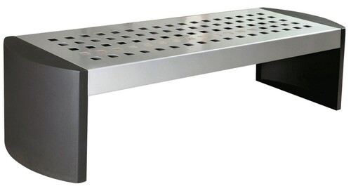 Casa Padrino Metall Gartenbank - Parkbank Silber / Grau 200 cm