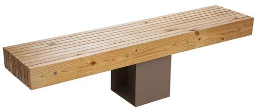 Casa Padrino Gartenbank - Parkbank Naturfarben / Braun 180 cm