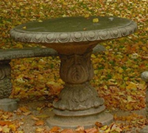 Casa Padrino Barock Gartentisch Grau  90 x H. 74 cm - Gartenm�bel im Barockstil