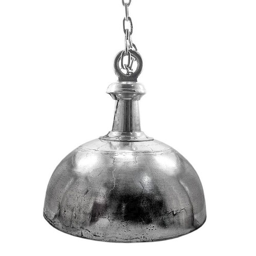 Casa Padrino H�ngeleuchte Silber  70 x H. 71 cm - Gro�e Aluminium Kuppelleuchte