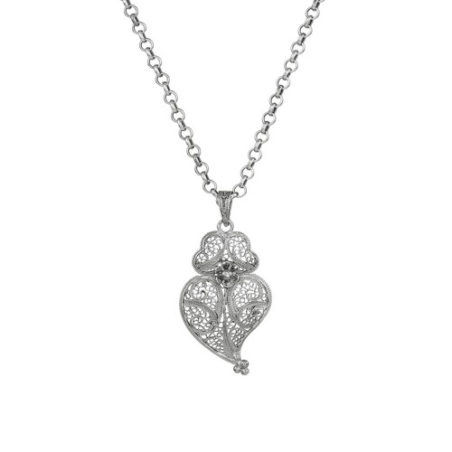 Casa Padrino Halskette Herz von Viana 4,0 cm aus Sterlingsilber