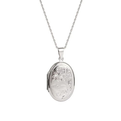Casa Padrino Halskette Mem�ria Oval aus Sterlingsilber