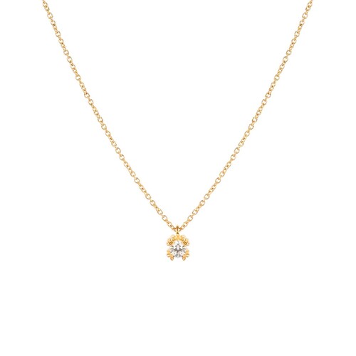 Casa Padrino Halskette Solit�r Diamant aus 19,2Kt Gold