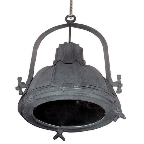 Casa Padrino Industrial Stil H�ngeleuchte Antik Grau  49 x H. 79 cm - Metall Fabriklampe