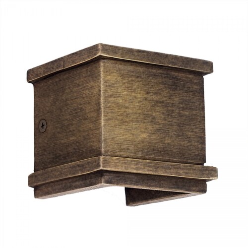 Casa Padrino Jugendstil Au�enwandleuchte 10 x 8 x H. 9 cm - Bronze - Nostalgische Wetterfeste Au�enleuchte