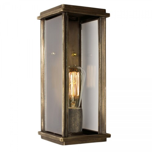 Casa Padrino Jugendstil Au�enwandleuchte 15 x 15 x H. 35 cm - Bronze - Nostalgische Wetterfeste Au�enleuchte