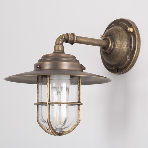 Casa Padrino Jugendstil Au�enwandleuchte 22 x 30 x H. 28 cm - Bronze - Nostalgische Wetterfeste Au�enleuchte