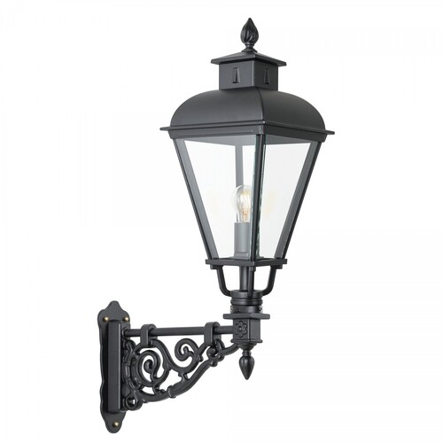 Casa Padrino Jugendstil Au�enwandleuchte 26 x 47 x H. 90 cm - Schwarz - Nostalgische Wetterfeste Au�enleuchte