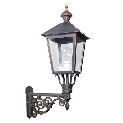 Casa Padrino Jugendstil Au�enwandleuchte 31 x 61 x H. 90 cm - Bronze - Nostalgische Wetterfeste Au�enleuchte