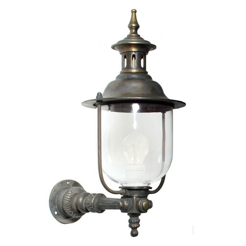 Casa Padrino Jugendstil Au�enwandleuchte 32 x 52 x H. 80 cm - Bronze - Nostalgische Wetterfeste Au�enleuchte