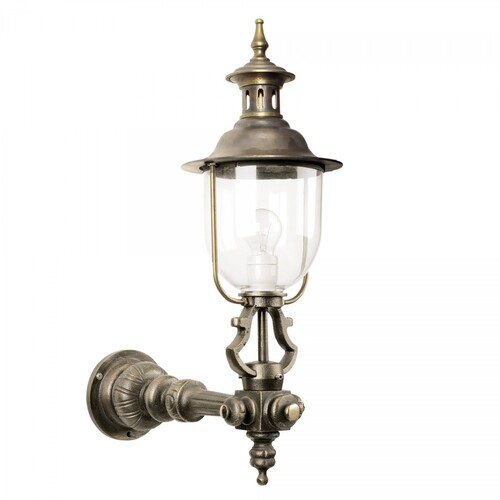 Casa Padrino Jugendstil Au�enwandleuchte 32 x 68 x H. 95 cm - Bronze - Nostalgische Wetterfeste Au�enleuchte