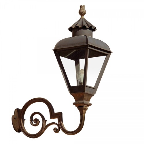 Casa Padrino Jugendstil Au�enwandleuchte 33 x 76 x H. 100 cm - Bronze - Nostalgische Wetterfeste Au�enleuchte
