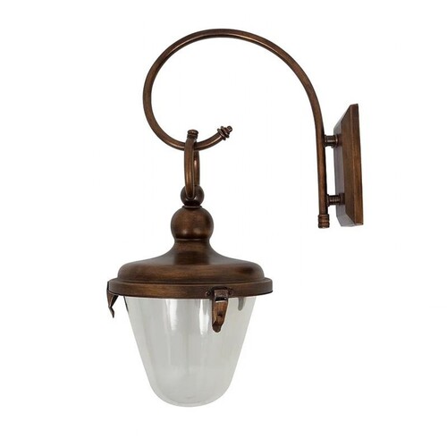 Casa Padrino Jugendstil Au�enwandleuchte 35 x H. 65 cm - Kupfer - Nostalgische Wetterfeste Au�enleuchte