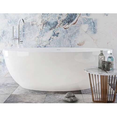 Casa Padrino Luxus Badewanne Hochglanz Wei� 180 cm - Badezimmer M�bel