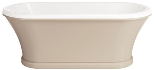 Casa Padrino Jugendstil Badewanne Beige / Wei� 170 cm - Freistehende Retro Stil Badewanne