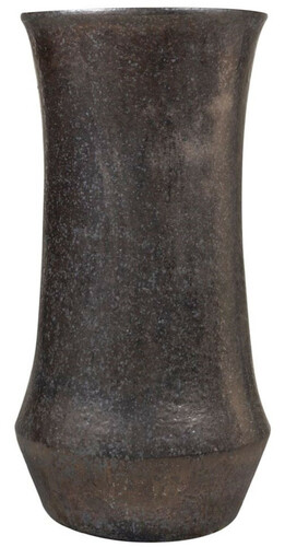 Casa Padrino Jugendstil Blumentopf Schwarz / Bronze  43 x H. 87 cm - Handgefertigter runder Terracotta Pflanzentopf - Garten & Terrassen Deko Accessoires