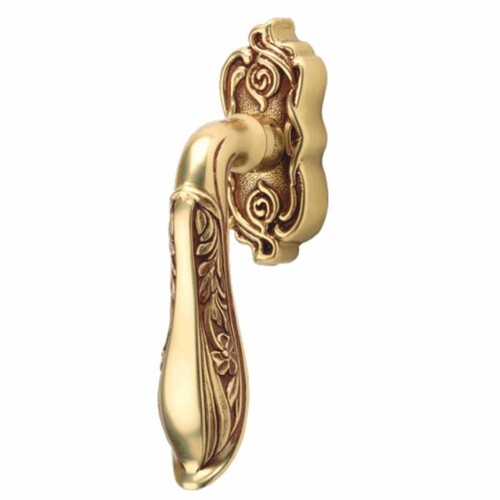 Casa Padrino Jugendstil Fensterklinke Franz�sisches Gold 3,6 x 16,2 cm - Eleganter Messing Fenstergriff - Jugendstil Deko Accessoires - Made in Italy