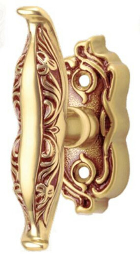 Casa Padrino Jugendstil Fensterklinken Set Franz�sisches Gold 3,6 x 11 cm - Elegante Messing Fenstergriffe - Barock & Jugendstil Deko Accessoires