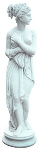 Casa Padrino Jugendstil Garten Marmor Skulptur Frau Wei� H. 160 cm - Garten Deko Figur
