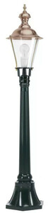 Casa Padrino Jugendstil Garten Stehleuchte Gr�n / Kupfer  23,5 x H. 117 cm - Gartenlaterne - Gartenleuchte - Nostalgische Garten Beleuchtung - Nostalgische Garten Leuchten
