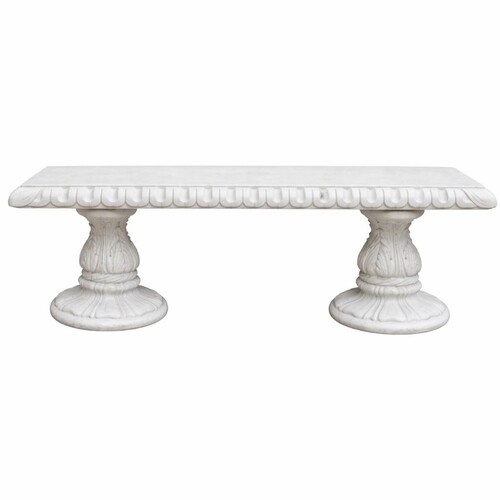 Casa Padrino Jugendstil Gartenbank Wei� 140 cm - Garten & Terrassen M�bel