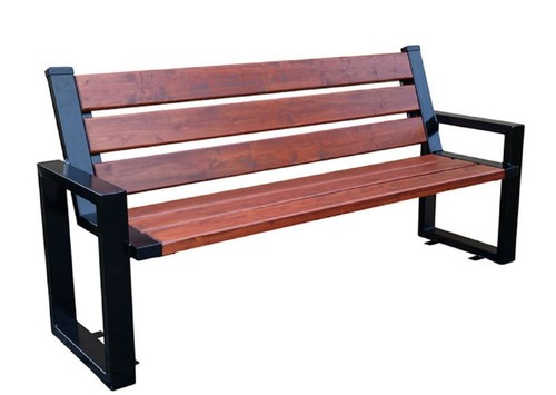 Casa Padrino Luxus Gartenbank Dunkelbraun / Schwarz 150 x 40 x H. 90 cm - Schlossbank Parkbank Bank