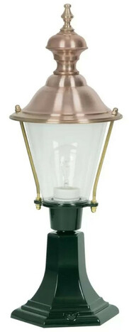 Casa Padrino Jugendstil Garten Stehleuchte Gr�n / Kupfer  19 x H. 56 cm - Gartenlaterne - Gartenleuchte - Nostalgische Garten Beleuchtung - Nostalgische Garten Leuchten