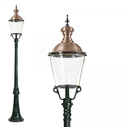 Casa Padrino Jugendstil Gartenlaterne 37 x 37 x H. 261 cm - Verschiedene Farben - Nostalgische Wetterfeste Au�enleuchte