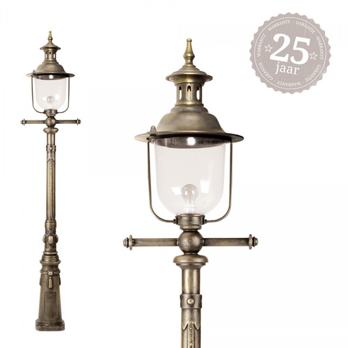 Casa Padrino Jugendstil Gartenlaterne 47 x 32 x H. 226 cm - Bronze - Nostalgische Wetterfeste Au�enleuchte