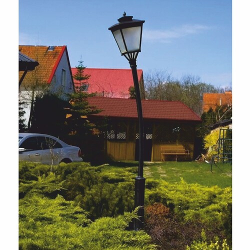 Casa Padrino Jugendstil Gartenlaterne Schwarz H. 353,5 cm - Au�enbeleuchtung