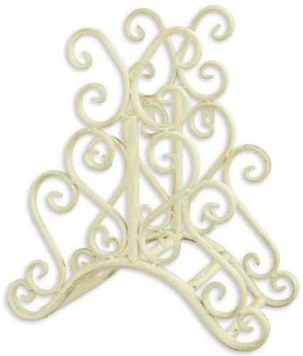 Casa Padrino Jugendstil Gartenschlauch Wandhalter Wei� 31,6 x H. 34,5 cm - Nostalgische Metall Schlauch Wandhalterung - Barock & Jugendstil Garten Accessoires