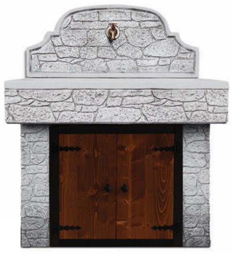 Casa Padrino Jugendstil Gartensp�le Antik Grau H. 127 cm