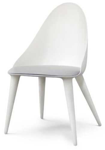 Casa Padrino Luxus Gartenstuhl Grau / Matt Wei� H. 94 cm - Luxus Garten M�bel