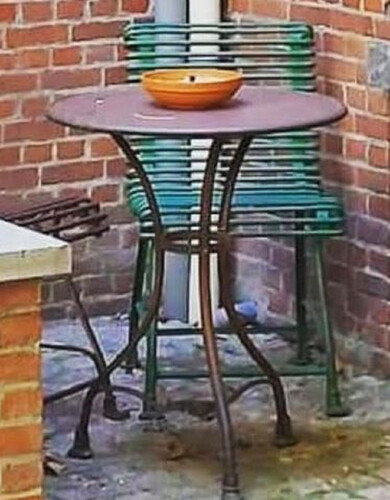 Casa Padrino Jugendstil Gartentisch Braun  60 x H. 70 cm - Handgefertigter Schmiedeeisen Tisch - Nostalgische Schmiedeeisen Garten & Terrassen M�bel