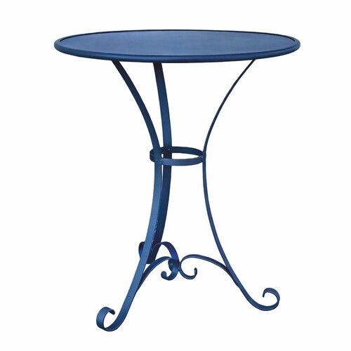 Casa Padrino Jugendstil Gartentisch Blau  60 x H. 70 cm - Nostalgische Garten M�bel