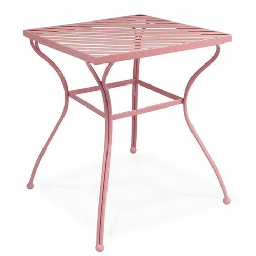 Casa Padrino Jugendstil Gartentisch Rosa 55 x H. 65 cm - Nostalgische Garten M�bel