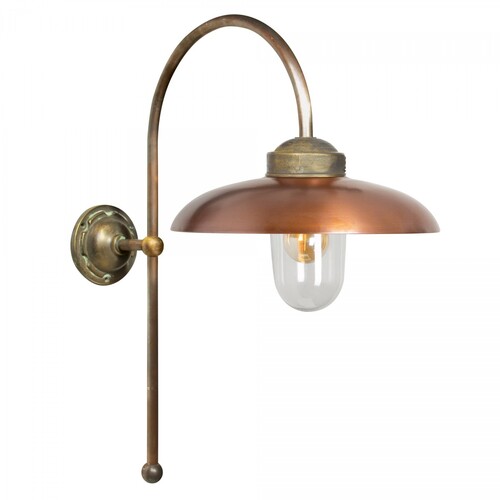 Casa Padrino Jugendstil Hofleuchte 35 x 61 x H. 65 cm - Bronze - Nostalgische Wetterfeste Au�enleuchte