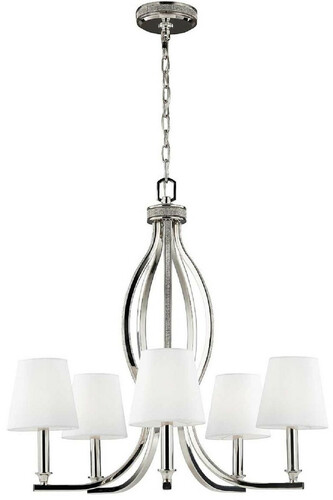 Casa Padrino Jugendstil Kronleuchter Silber / Wei�  64,1 x H. 63,5 cm - Runder Metall Kronleuchter - Barock & Jugendstil Wohnzimmer Kronleuchter - Barock & Jugendstil Leuchten