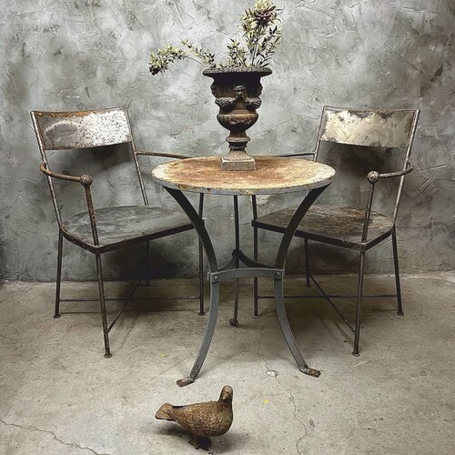 Casa Padrino Jugendstil Metall Garten Set - Nostalgische Garten M�bel